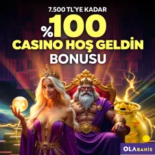 7.500 TL'ye kadar %100 Hoşgeldin Bonusu