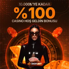 Skorbet'te ilk Yatırımınıza özel Casino Alanında Geçerli 10.000TL CASINO HOŞ GELDİN BONUSU FIRSATI!