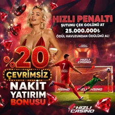 Hızlı Casino'da %20 Çevrimsiz Yatırım Bonusu