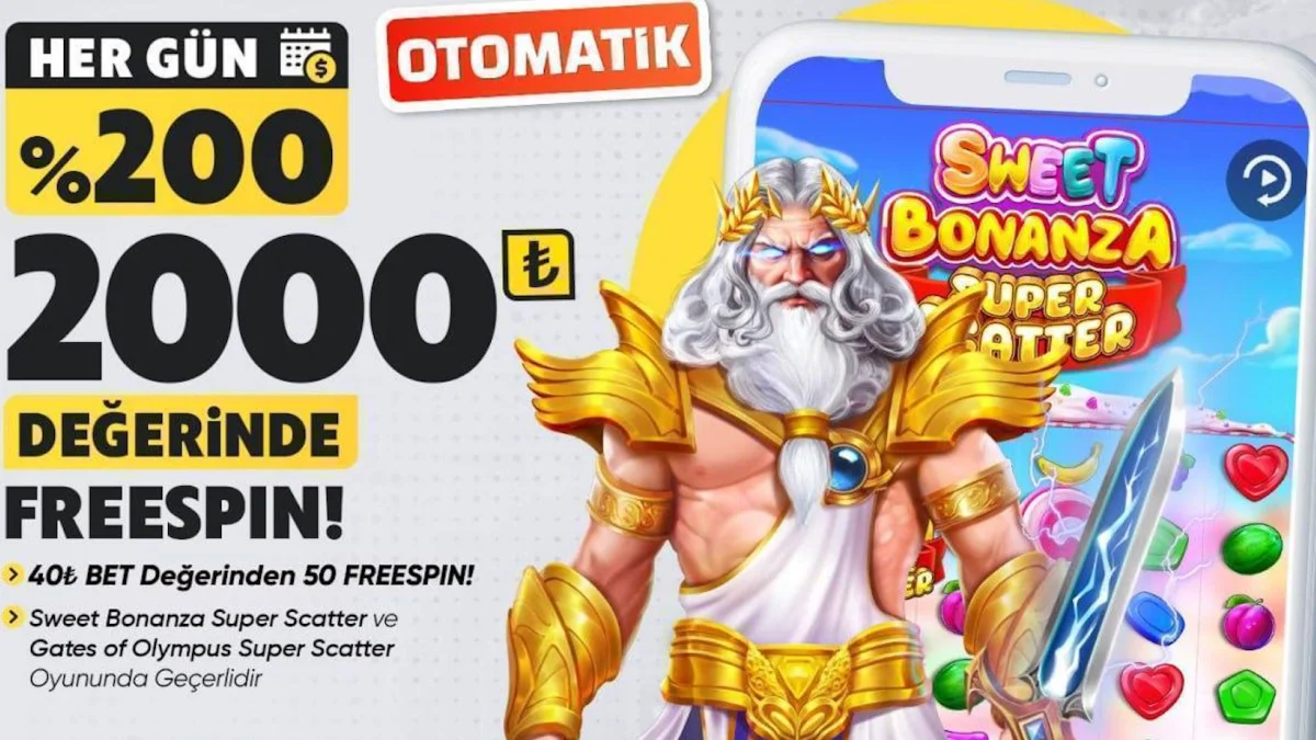betturkey'de Her Gün %200 2000 TL Değerinde FreeSpin!