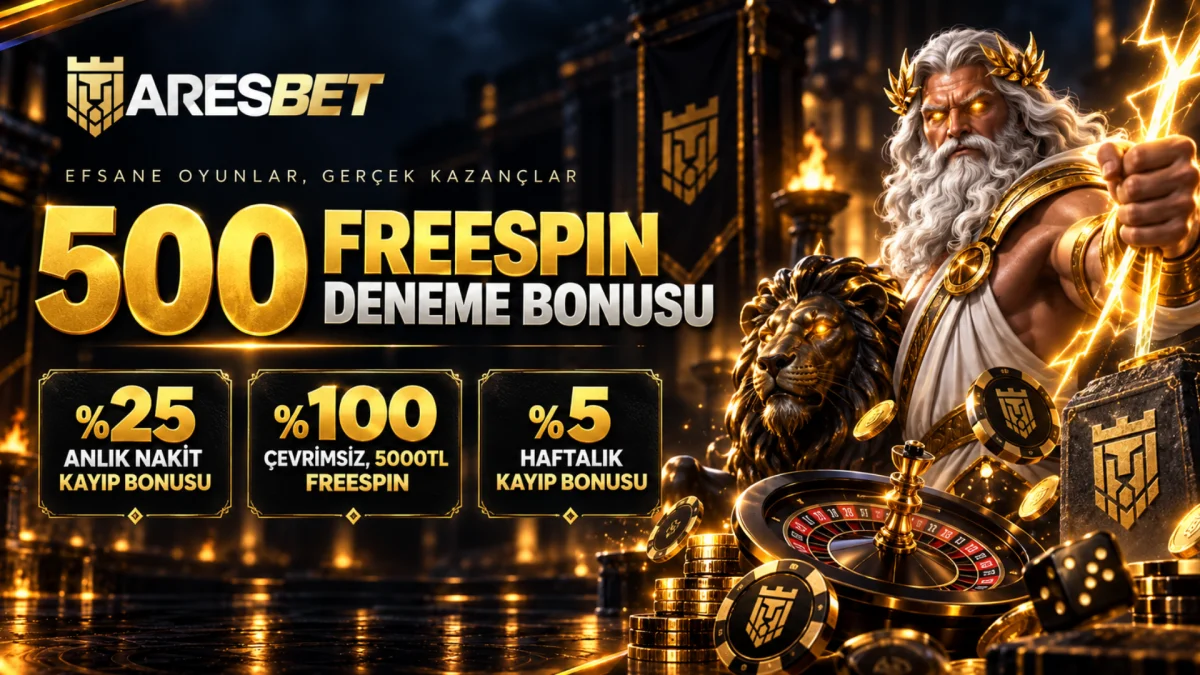 Aresbet'te %100 - Çevrimsiz 5000'TL Freespin Bonusu