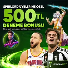 Spinlordu üyelerine DumanBet'te 500 TL Deneme Bonusu