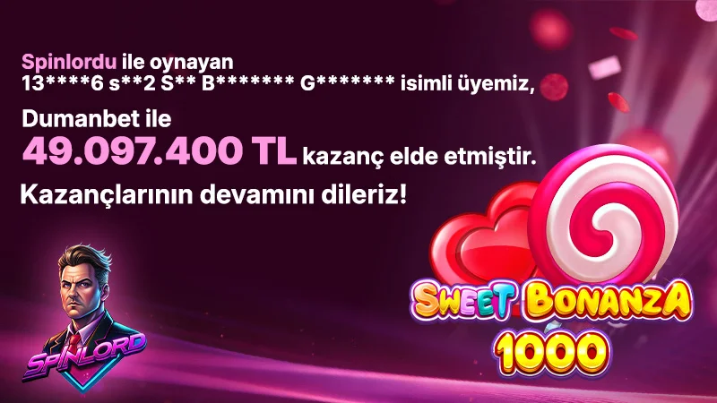 Dumanbet’te Tarihi Rekor: Tek Spinde 49.097.400 TRY!
